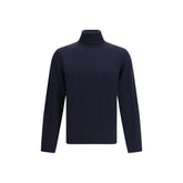 Roberto Collina Blue Merino Wool Turtleneck